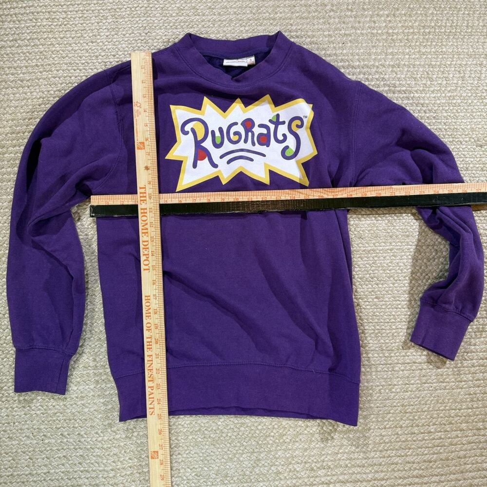 Nickelodeon Purple Rugrats Crew Neck Sweatshirt Chest Logo Size Small Kid-core - Picture 5 of 5